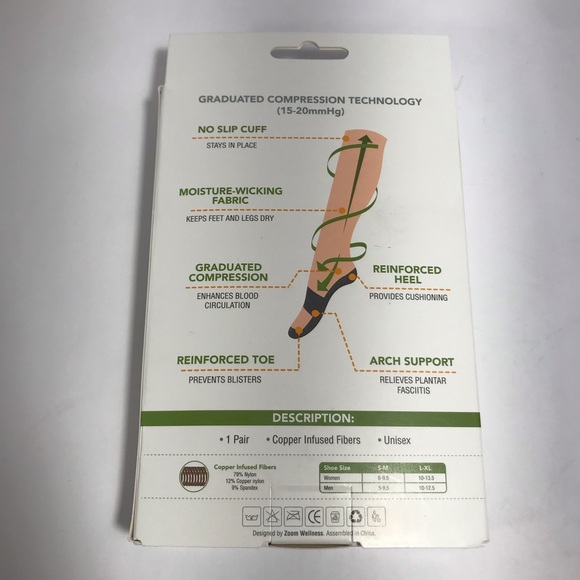 Zoom Wellness CopperZen Compression Socks L/XL - Picture 5 of 10